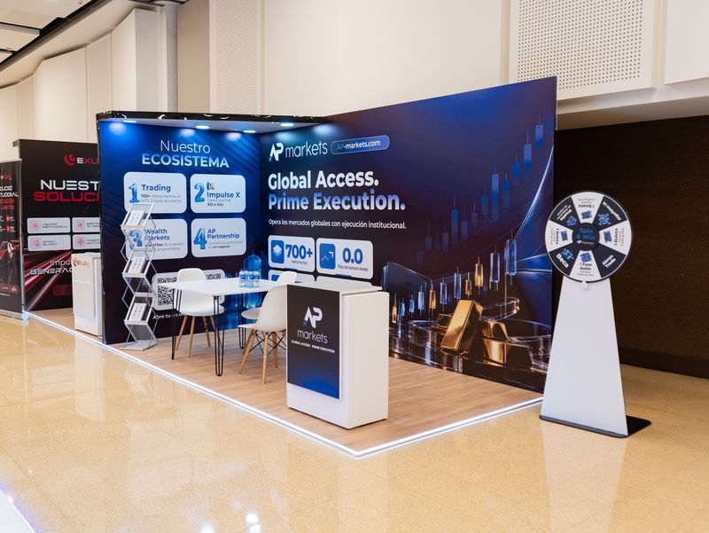 Le stand AP Markets dans l'espace d'expo